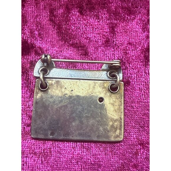 Handcrafted Mexican Vintage Sterling Dangle Animal Sun & Nature Design Pin - Picture 2 of 4